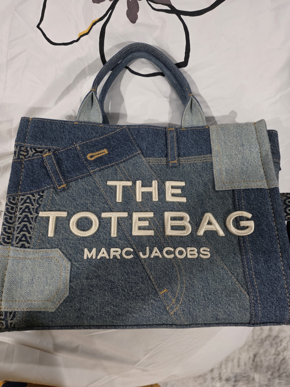 Marc Jacobs Blue Patchwork Denim 'THE TOTEBAG' Tote - Picture 2 of 8